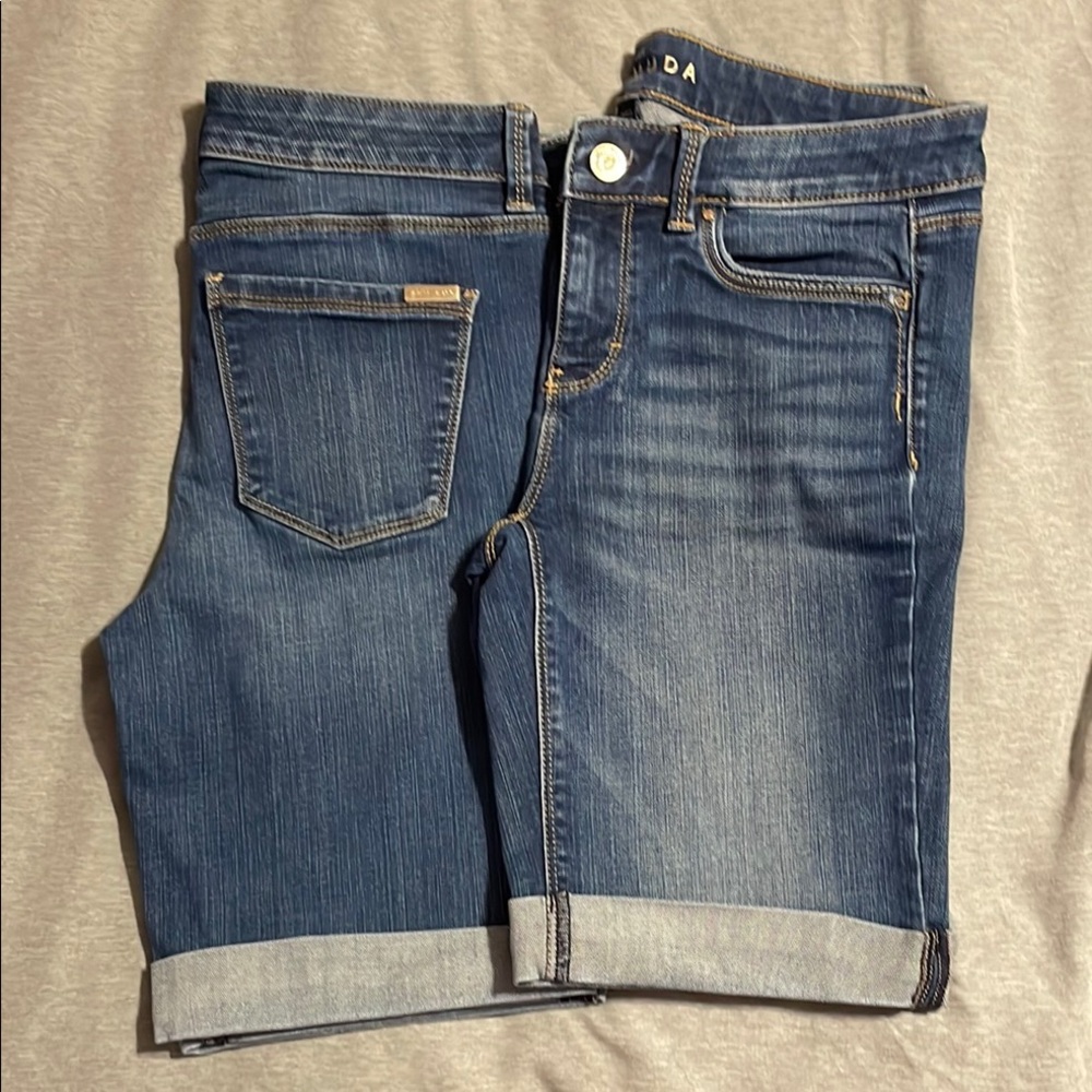 White House Black Market Blue Jean Shorts with Vintage Wash